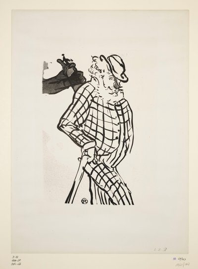 Eccentrico comico inglese, foglio 11 della serie "Le Café Concert". da Henri de Toulouse-Lautrec
