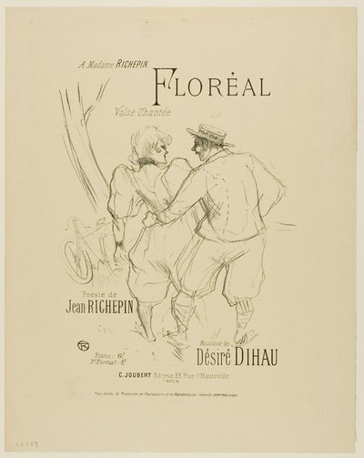 Floréal, da Mélodies de Désiré Dihau da Henri de Toulouse-Lautrec