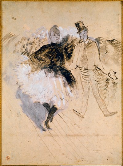 Goulue e Valentin le Desosse al Moulin de la Galette da Henri de Toulouse Lautrec