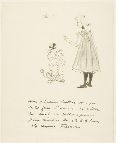 Invito a una mostra da Henri de Toulouse-Lautrec