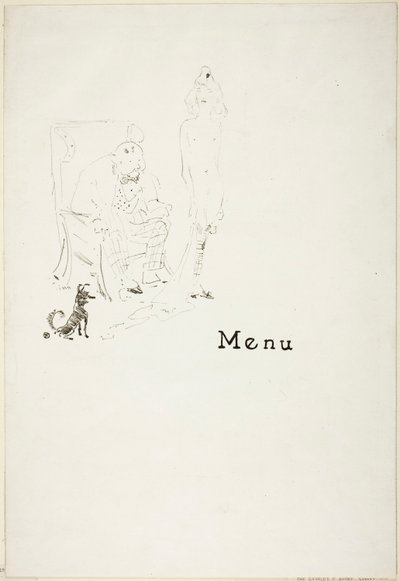 La bambina nuda: Menu da Henri de Toulouse-Lautrec