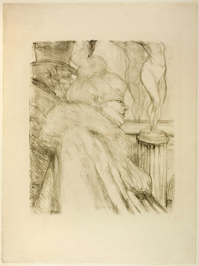 Uscendo dal teatro da Henri de Toulouse-Lautrec