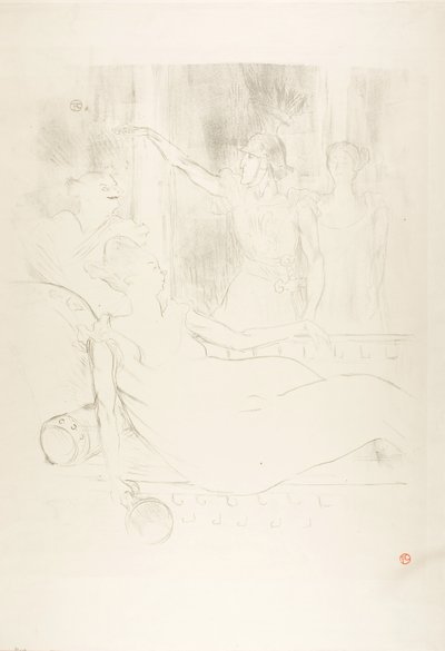 Madame Simon-Girard, Brasseur e Guy in La belle Hélène da Henri de Toulouse-Lautrec