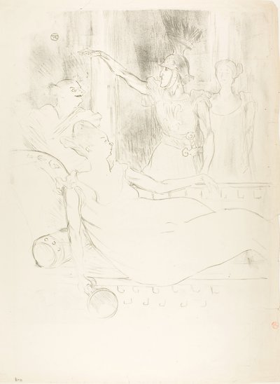 Madame Simon-Girard, Brasseur e Guy in La bella Elena da Henri de Toulouse-Lautrec