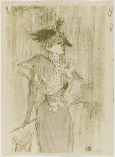 Mademoiselle Marcelle Lender, in piedi da Henri de Toulouse-Lautrec