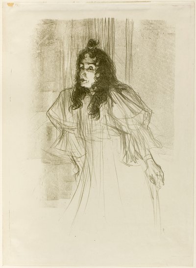 Miss May Belfort con capelli lunghi da Henri de Toulouse-Lautrec