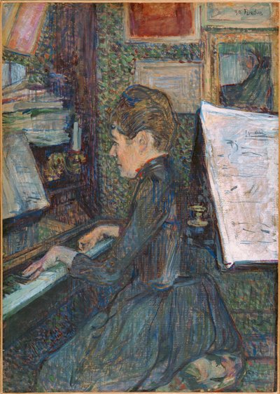 La signorina Dihau al pianoforte ... da Henri de Toulouse-Lautrec