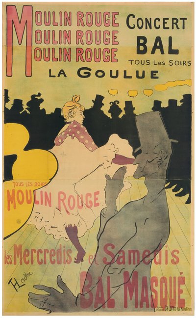 Moulin Rouge, La Goulue da Henri de Toulouse-Lautrec