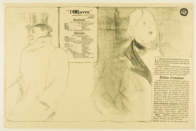 Oscar Wilde e Romain Coolus—Programma per Raphaël e Salomé da Henri de Toulouse-Lautrec