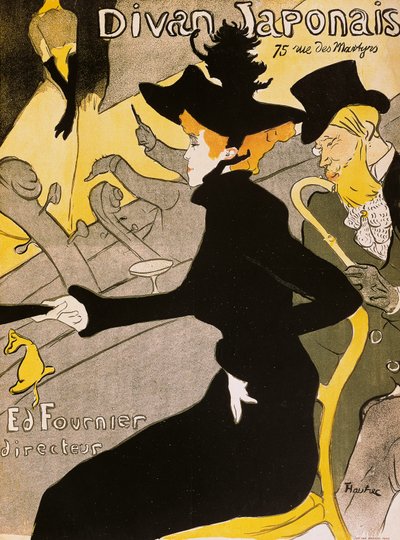 Poster per Divan Japonais da Henri de Toulouse Lautrec
