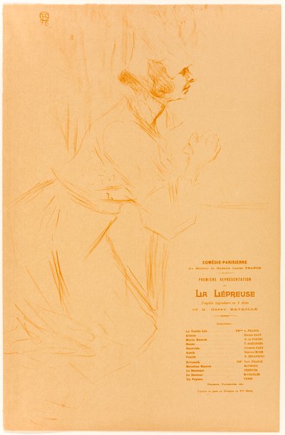 Programma per La Lépreuse da Henri de Toulouse-Lautrec