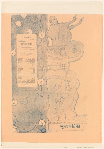 Programma per "Il Piccolo Carro di Argilla" da Henri de Toulouse-Lautrec