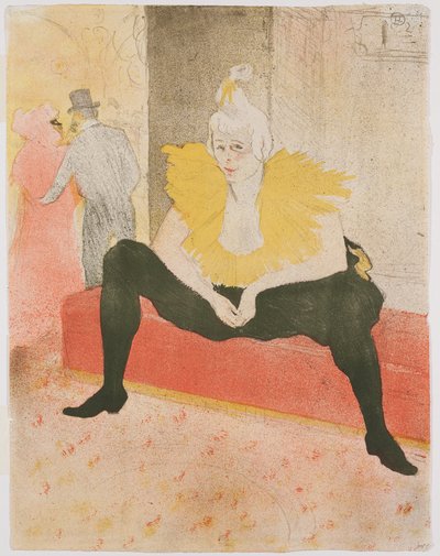 Clown femminile seduto (Mlle Cha-U-Kao) da Henri de Toulouse Lautrec