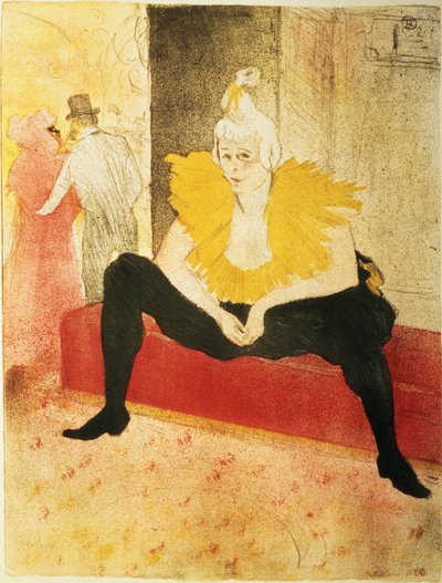 Clown femminile seduto, Mlle. Cha-U-Kao da Henri de Toulouse Lautrec