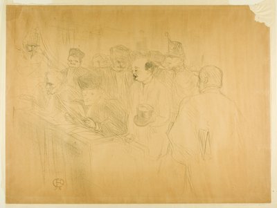 Il processo Arton (terza tavola) da Henri de Toulouse-Lautrec