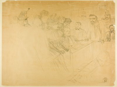 Il processo Arton (terza tavola) da Henri de Toulouse-Lautrec