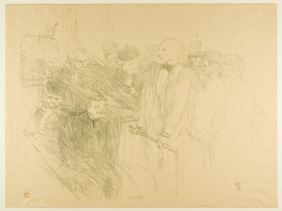 Il processo Arton, Ribot testimonia (seconda lastra) da Henri de Toulouse-Lautrec