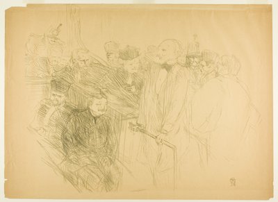 Il processo Arton, Ribot che testimonia (seconda tavola) da Henri de Toulouse-Lautrec