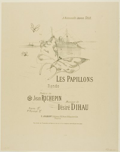 Le Farfalle, da Mélodies de Désiré Dihau da Henri de Toulouse-Lautrec