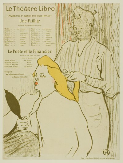 Il parrucchiere, Programma per il Théâtre Libre da Henri de Toulouse-Lautrec