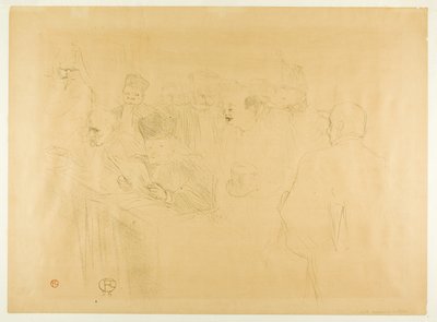 Il processo Lebaudy, Mademoiselle Marsy che testimonia da Henri de Toulouse-Lautrec