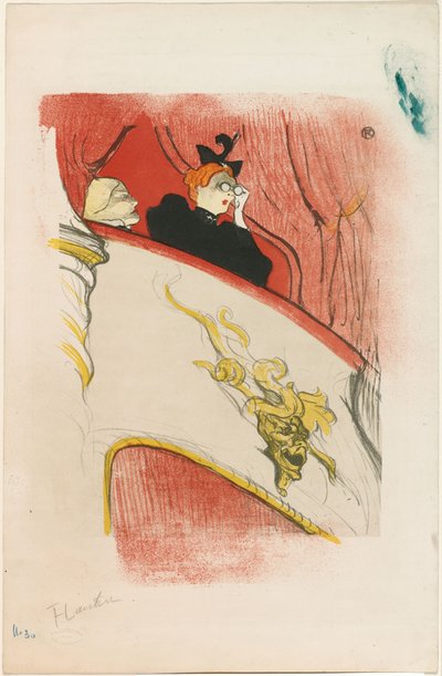 La loggia con la maschera dorata da Henri de Toulouse-Lautrec