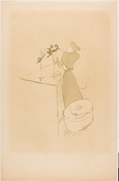 La modista, Renée Vert da Henri de Toulouse-Lautrec