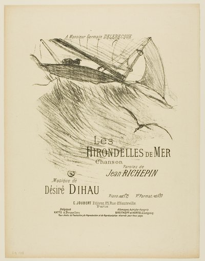 Le rondini di mare, da Mélodies de Désiré Dihau da Henri de Toulouse-Lautrec