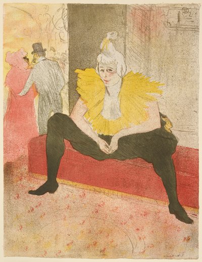 La clownessa seduta (Miss Cha-U-Kao) da Henri de Toulouse-Lautrec