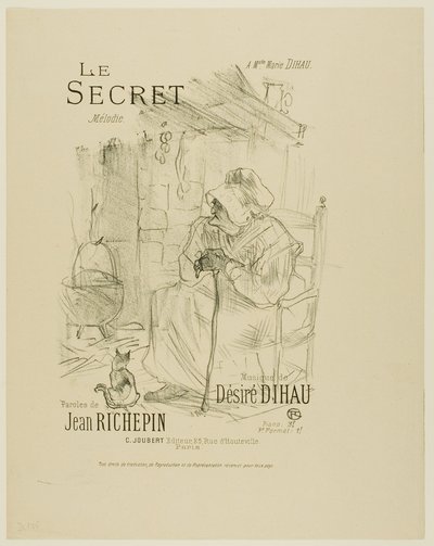 Il Segreto, da Mélodies de Désiré Dihau da Henri de Toulouse-Lautrec