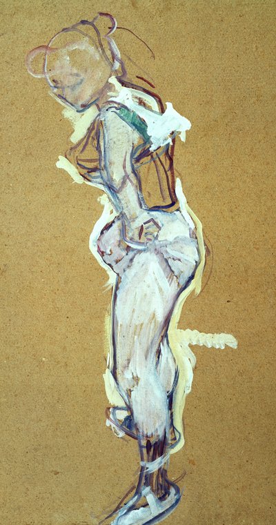 Artista del trapezio che si sistema la camicia da Henri de Toulouse Lautrec