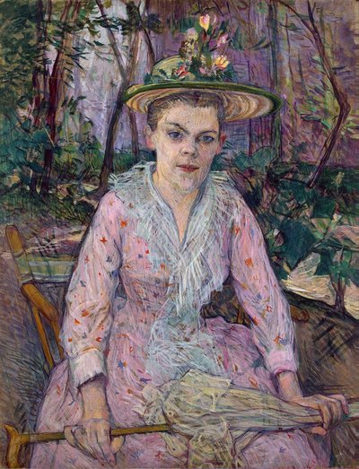 Donna con un ombrello da Henri de Toulouse Lautrec