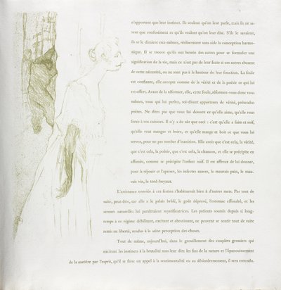 Yvette Guilbert - Serie Francese: N. 11 da Henri de Toulouse-Lautrec