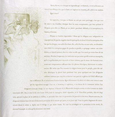 Yvette Guilbert - Serie Francese: No. 13 da Henri de Toulouse-Lautrec