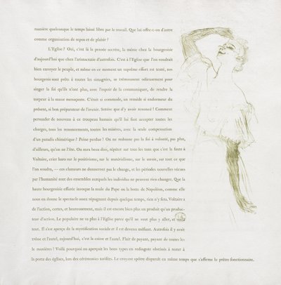 Yvette Guilbert - Serie Francese: N. 7 da Henri de Toulouse-Lautrec