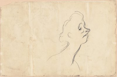 Yvette Guilbert (recto) Studio a tre quarti di Yvette Guilbert (verso) da Henri de Toulouse-Lautrec