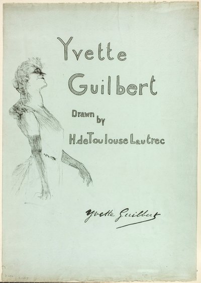 Yvette Guilbert sul palco, da Yvette Guilbert da Henri de Toulouse-Lautrec