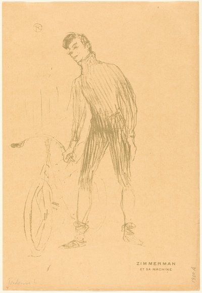 Zimmerman e la sua macchina da Henri de Toulouse-Lautrec