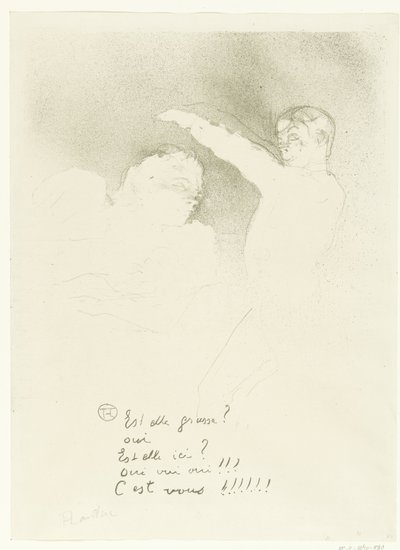 Ritratto di Marcelle Lender e Albert Brasseur al varietà da Henri de Toulouse Lautrec (signed by artist)