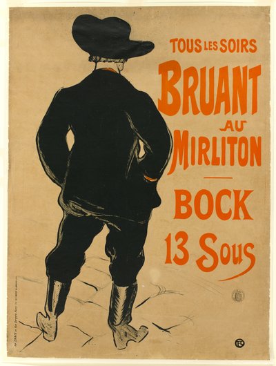Aristide Bruant da Henri de Toulouse Lautrec