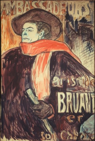 Aristide Bruant agli Ambasciatori da Henri de Toulouse Lautrec