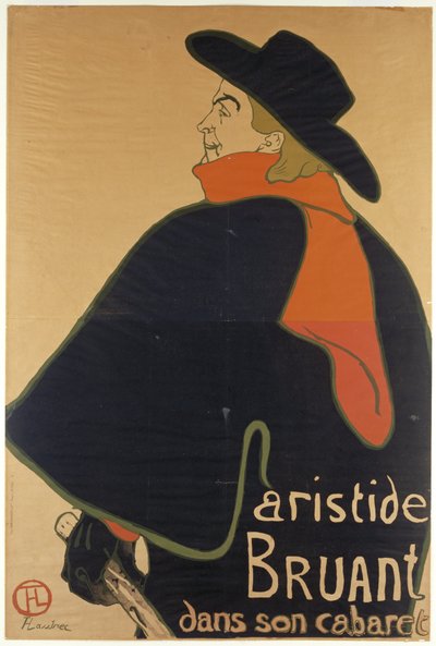 Aristide Bruant nel suo Cabaret, 1893 da Henri de Toulouse Lautrec