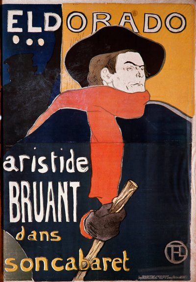 Aristide Bruant nel suo cabaret da Henri de Toulouse Lautrec
