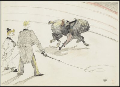 Al circo: acrobati da Henri de Toulouse Lautrec