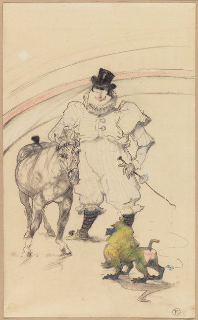 Al circo: Pony addestrato e babbuino da Henri de Toulouse Lautrec