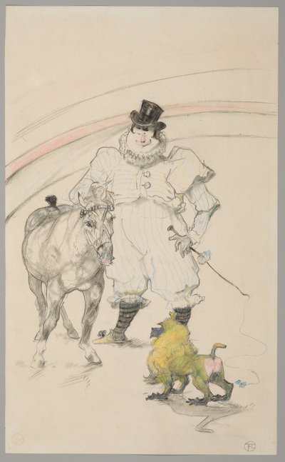 Al circo: pony addestrato e babbuino da Henri de Toulouse Lautrec