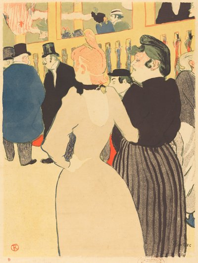 Al Moulin Rouge, la Goulue e sua sorella, 1892 da Henri de Toulouse Lautrec