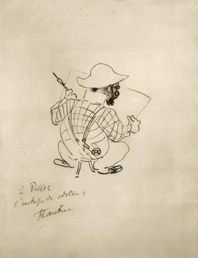 Autoritratto caricaturale da Henri de Toulouse Lautrec