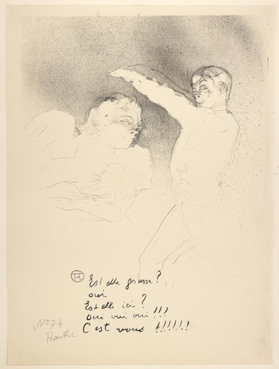 Aux Variétés, Mademoiselle Lender et Brasseur da Henri de Toulouse Lautrec