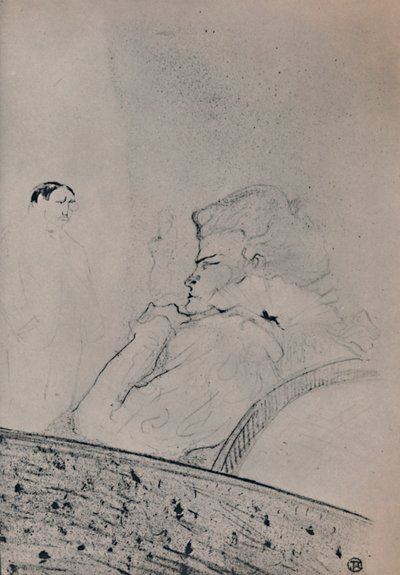 Brandes nel suo camerino da Henri de Toulouse Lautrec